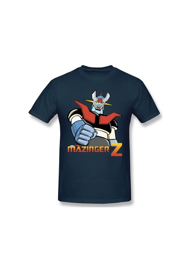 Vikineey Erkekler İçin Mazinger Z Robot Anime Kısa Kollu Vaporwave T-shirtlacivert Lacivert