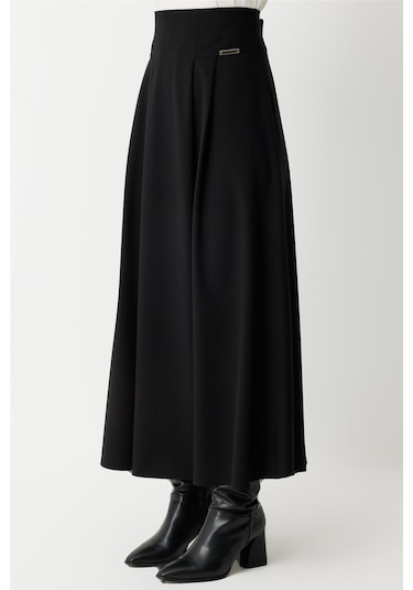 Aksesuar Detaylı Etek Siyah Siyah