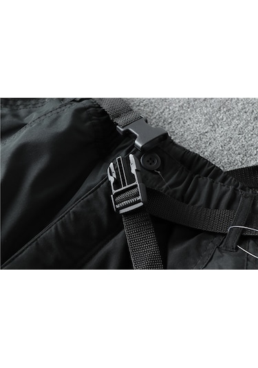 Snapbuy Su Ve Rüzgar Geçirmez,, İçi Polarlı, Çok Cepli Erkek Kışlık Outdoor Pantolon Siyah