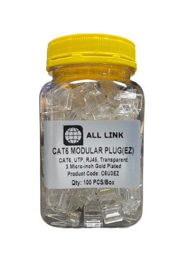 C6u3ez Cat6 Utp Modular Plug Ez Rj45 Transparent 3 Mıcro-Inch