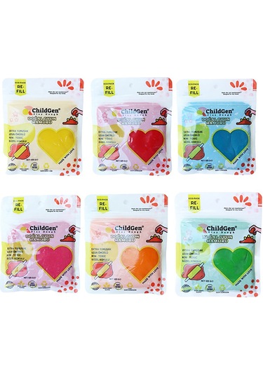 Doğal Oyun Hamuru Yedek Paket 6x125 Gr 4 Adet
