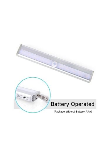 Hareket Sensörü Gece Lambası Taşınabilir 6/10 Led Dolap Işıkları Akülü Kablosuz Kabin Ir Kızılötesi Hareket Dedektörü Duvar Lambası 10 Leds Sıcak Beyaz