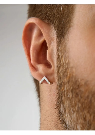 Markiz Tek Küpe Gümüş 925 Tekli Küpe Çivi Kopça 144327276 Diğer