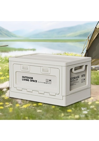 Suntek Katlanabilir Depolama Kutusu 27l Konteyner Kamp Beyaz