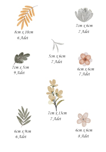 Yaprak Temalı Çocuk Odası Sticker Seti