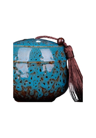 Suntek Seramik Çay Teneke Kutu Gıda Kabı Hava Geçirmez