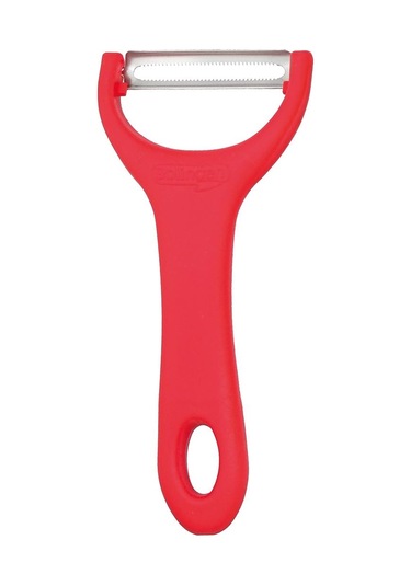 Solingen Mat Kırmızı Sapan Soyacak Paslanmaz Alman Çeliği, Ergonomik Sap, Çift Yönlü Kullanım-183 Kırmızı