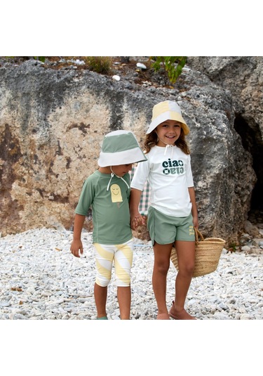 Lassig Fishing Hat Uv Korumalı Şapka Checkerboard Green Sea Salt Yeşil