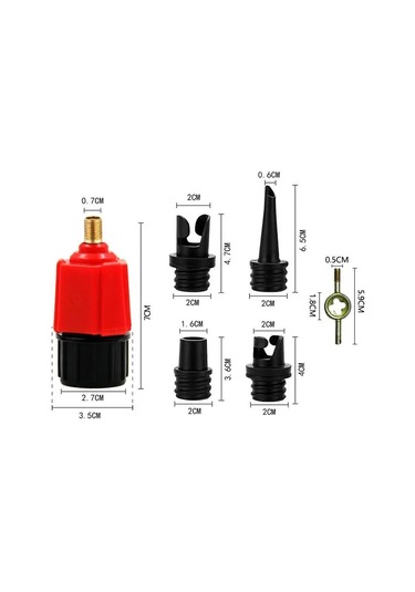 Springsun Tekneler, Kayaklar Ve Sup'lar İçin Evrensel Hızlı Şişirme Valfi Adaptörü - Araç Hava Pompa İle Uyumlu Metal Ve Plastik Yapı