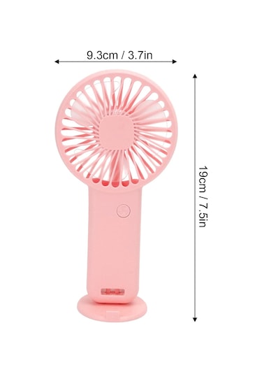 Mini Fan,telefon Tutucu,portatif El Vantilatörü Pembe 9,3x19cm