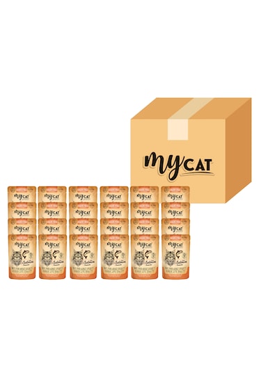 Mycat Somonlu Pouch Yetişkin Kedi Maması 24 x 85 G