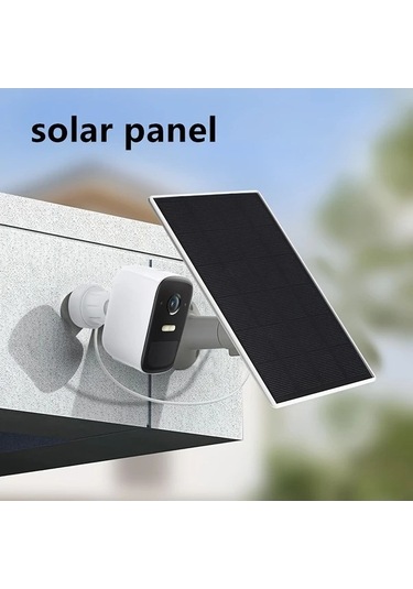 Besthome1 Dream011 2x Beyaz 5v Güneş Paneli, 3x Düşük Voltaj Kamera/fan Şarj İçin 360 Döner Braket Type C Usb