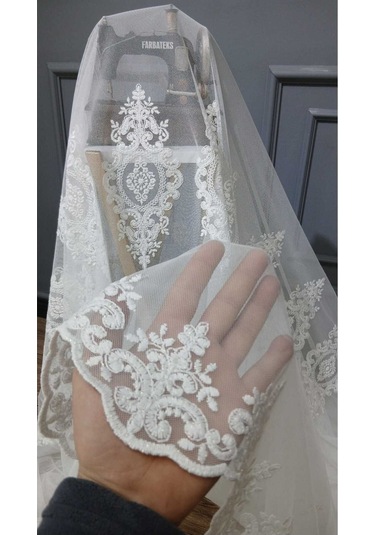 Tül Perde Brode Nakış Yeni Eko Seri Büyük Damask Nakış 2 Kat Pileli Tül Perde BEYAZ