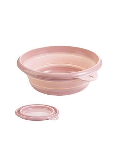 Padalink Küçük Pembe Katlanabilir Plastik Lavabo - Ev, Seyahat, Kamp İçin Uygun, Hafif Ve Yer Tasarruflu, Yıkama Ve Temizlik İçin Mükemmel