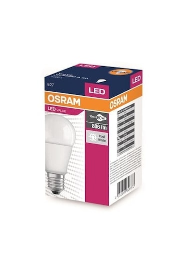 Ledvance Value 8,5w/865 Beyaz Işık 806 Lümen E27 Led Ampul