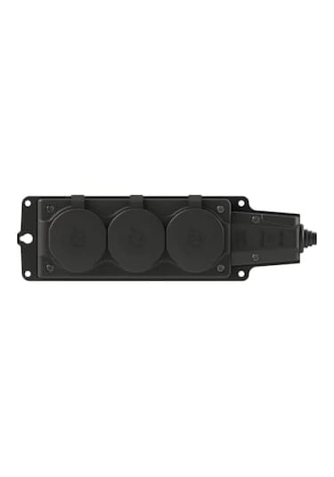 Kauçuk Üçlü Grup Priz - 16a, 220-250v, Darbe Korumalı 0,25 mm² / 0.34 mm²