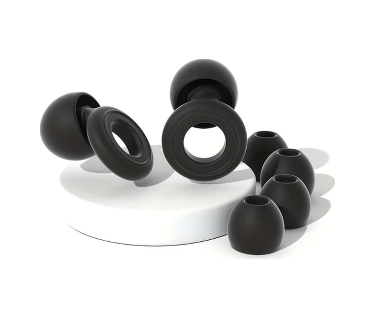 Dashanshop 1 Çift Yeniden Kullanılabilir Kulak Tıkacı Yüzme Uyku Çalışma 2 Pembe + 4 Kapak