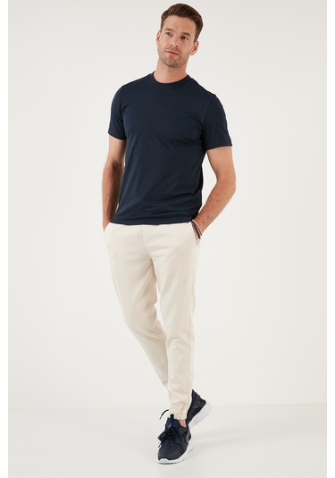 Buratti Pamuklu Regular Fit Bisiklet Yaka Basic Erkek T Shirt 59020201 Indigo