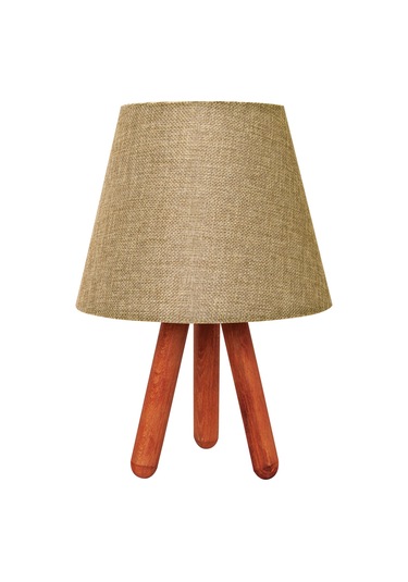 Tripod Abajur Masa Lambası Kilim Kahverengi