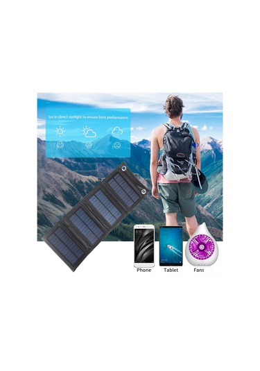 6w 5v Katlanabilir Güneş Şarj Cihazı Usb Portlu Taşınabilir Güneş Paneli Su Geçirmez Kompakt Güneş Enerjisi Telefon Şarj Cihazı Tablet Dizüstü Bilgisayar Cep Telefonları Kamp Dağ Yürüyüşü Seyahat İçin