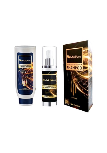 Maia Mc Saç Serumu 100 ML + Keratin Saç Kremi 250 ML + Keratin Şampuan 400 ML