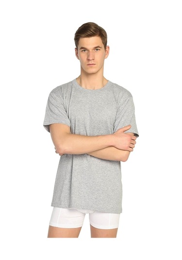 Poky Erkek Sıfır Yaka Yarım Kollu Penye 6'lı Fanila Atlet 001