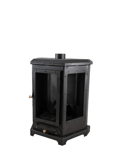 Ş002 3 Camlı Şömine Tipi Odunlu Pelet Soba