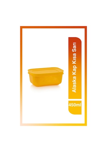 Tupperware Alaska Kap Kısa 450ml Sarı