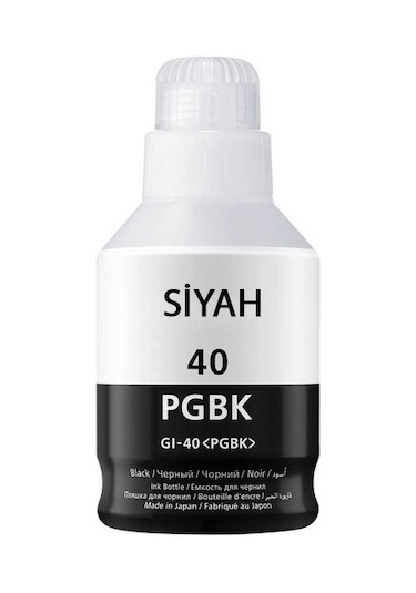 Uyumlu İnk For Canon Gı40 Siyah Şişe Mürekkep 170ml