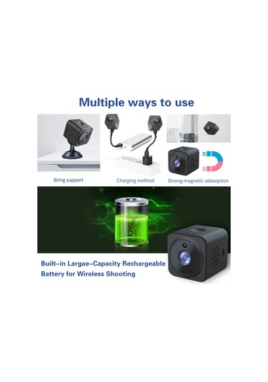 Yaozixa Ev Güvenliği Kamera: Kablosuz Wifi, Hd Gece Görüşü, Sesli Konuşma, Yeni Mini Kare Dvr Diğer