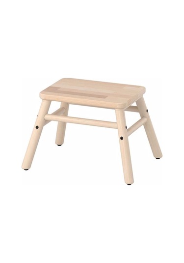 Vılto Banyo Tabure, Masif Huş Meridyendukkan 25 Cm Banyo Bank Basamaklı Tabure Kahverengi