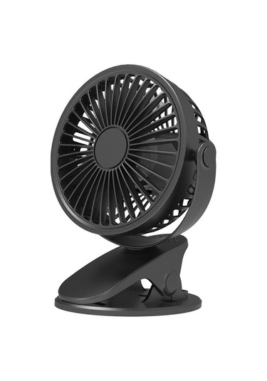 Taşınabilir Usb Masa Fanı Klipsli Tip Şarj Edilebilir Mini Masa Fanı 360 Derece Döndürülebilir Klipsli Fan 6506 Siyah
