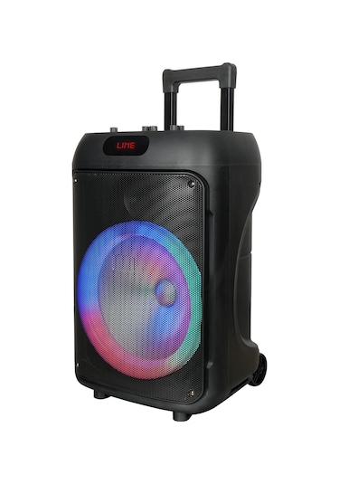 Makstechnology Gd-1203 Dijital Led Göstergeli Fm Radyolu Mikrofonlu Rgb Tws 12 İnç Stereo B Siyah