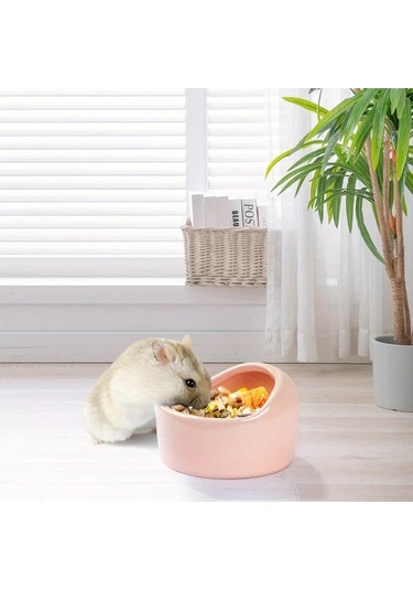 Honeybeeshop 3 Parça Seramik Hamster Kasesi Random Color 3 Pieces Sıçrama Dayanıklı Devrilmez Çiğnemeye Dayanıklı Kolay Temizlenir Hamster Ginepig Chinchilla Kirpi