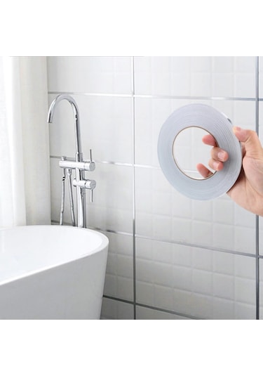 2 Adet 50 Metre Fayans Arası Şerit Dekoratif Yapışkan Su Geçirmez