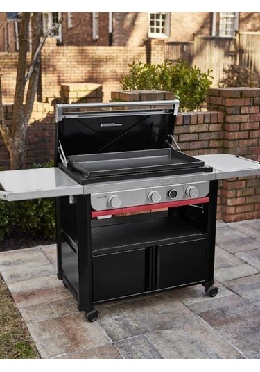 Weber Slate Gpd 76 Cm Premium Griddle Side Burner'lı Plancha-194 Siyah