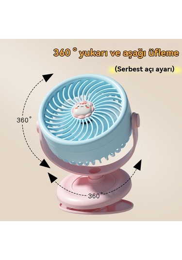 Aurora Yeni Ofis Klibi Mini Usb Şarj Küçük Fan Açık Kamp