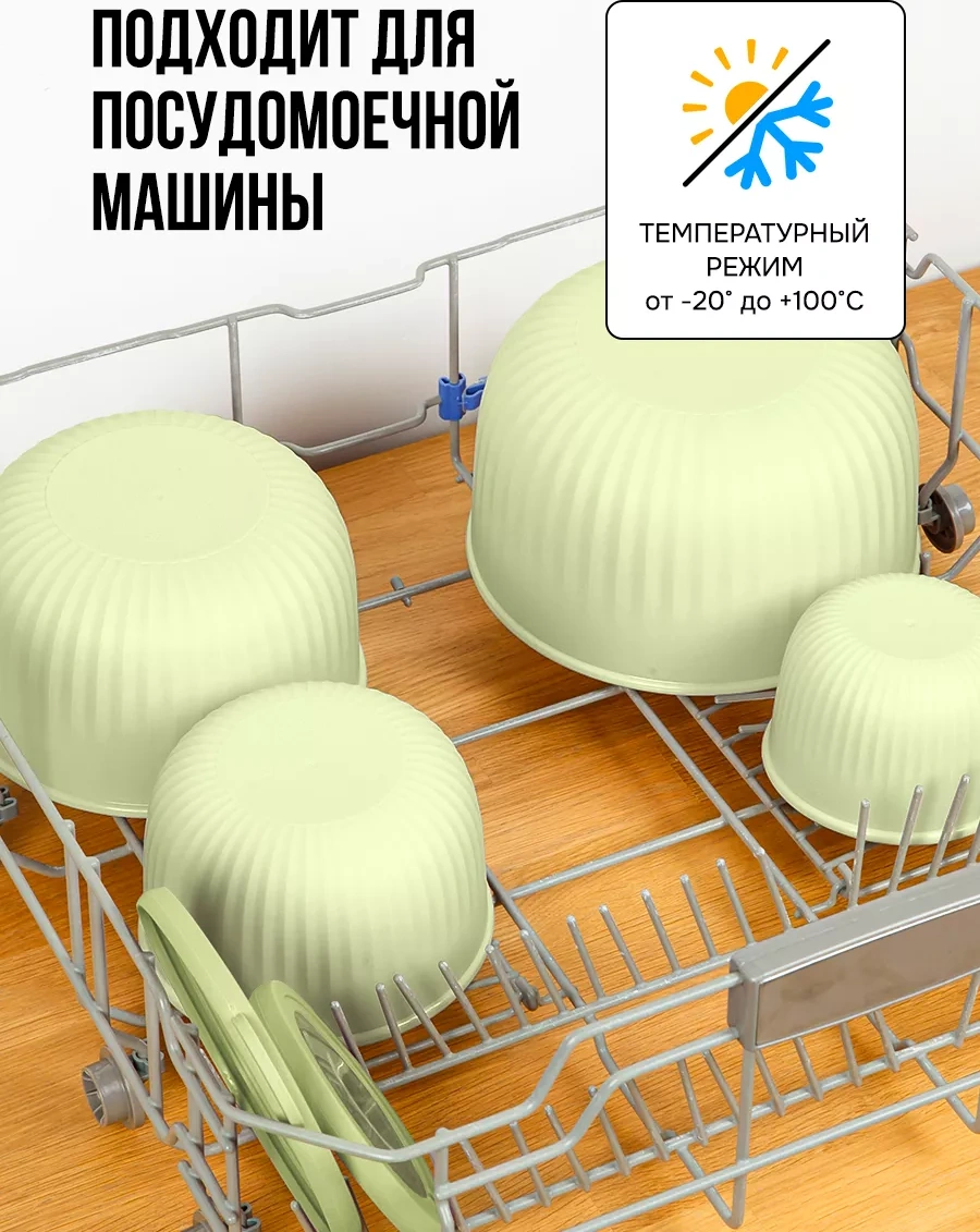 Velton Sızdırmaz Yuvarlak Yemek Kapaklı Saklama Kapları Seti 238321308 Yeşil