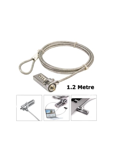 Şifreli Bilgisayar Laptop Kilit Notebook Kilidi 1.2 Metre