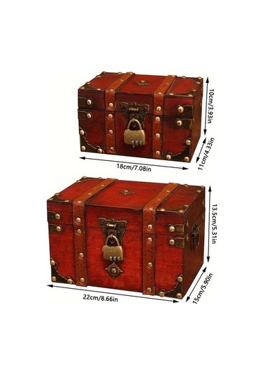 Parolalı Kilitli 1 Adet Retro El Yapımı Ahşap Saklama Kutusu, Parolalı Kilitli Zarif Yüksek Kaliteli Avrupa Tarzı Ev Saklama Kutusu. Diğer