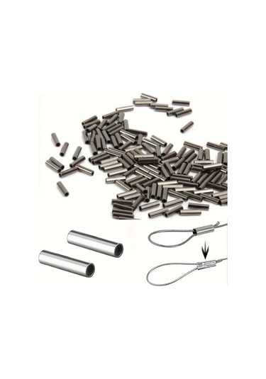 Dashanshop 1.8mm X 8mm 80 Adet Dayanıklı Balıkçılık Bakır Manşon Seti, Tatlı Ve Tuzlu Su Balıkçılığı Aksesuarları