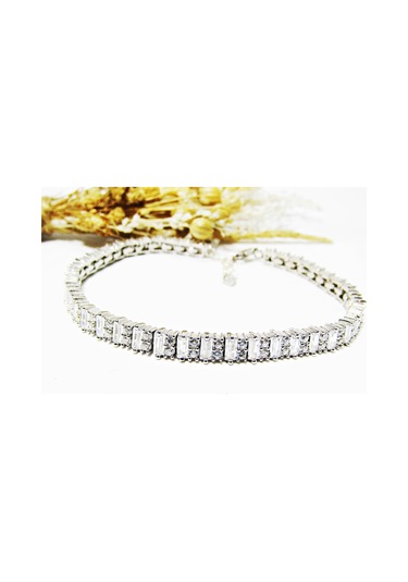 Lilahgümüştr Gümüş Su Yolu Baget Taşlı Kadın Bileklik