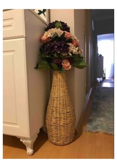 El Yapımı Hasır Örgü Vazo Pampas Vazosu Çin Vazosu Çiçeklik