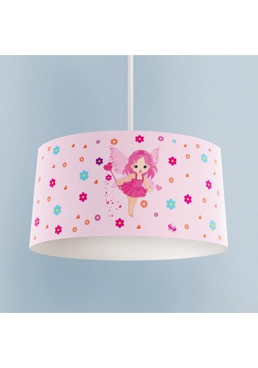 Mekta Home Bebek Ve Çocuk Odası Peri Kız Desenli Avize Renkli