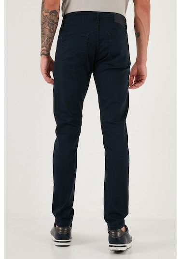 Buratti Streç Pamuklu Slim Fit Normal Bel Dar Paça Jeans Erkek Kot Pantolon 1115C24Napoli Lacivert
