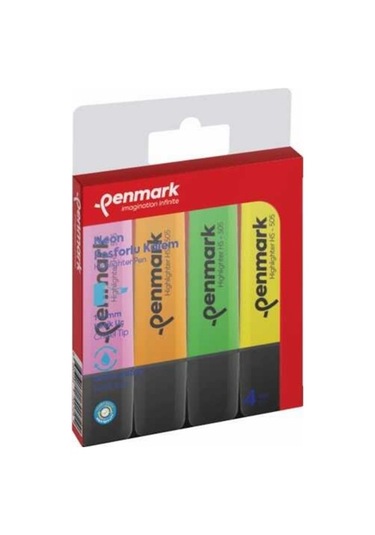 Penmark Fosforlu Kalem Seti 4lü - 3 Paket Çok Renkli