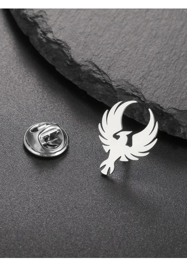 Olfil Özgürlük Efektiyle Minyatür Feniks Kuşu Uçuş Broş 372749477 Gri