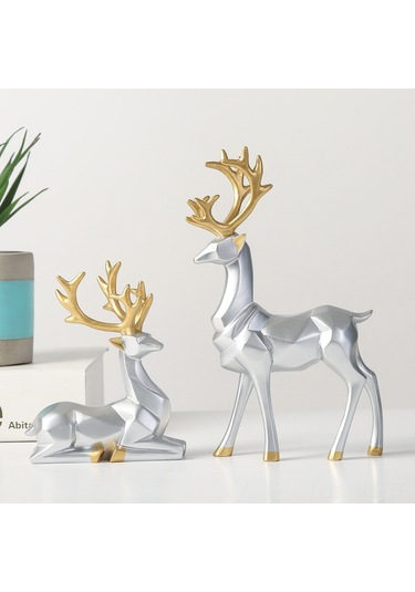 Reedark Modern Origami Geyik Dekorasyonu - Şık Ve Dayanıklı Beyaz Orta Boy Ev Aksesuarı Beyaz