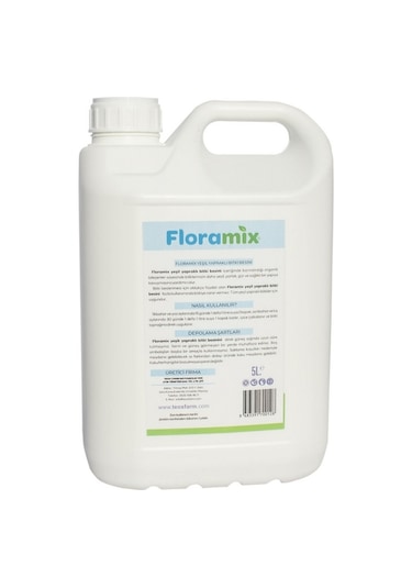 Floramix Yeşil Yapraklı Bitkiler İçin Solucan Gübreli Bitki Besini - Vitamini 5 L