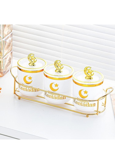 Suntek Şeker Kavanozları Düğün Dekoru Ile Mutfak Tatili Beyaz